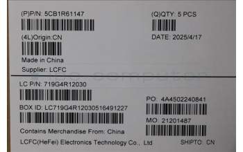 Lenovo 5CB1R61147 Tastatur inkl. Topcase ASM_POR L 83JMLG UMA