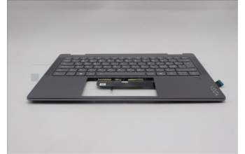 Lenovo 5CB1R61231 C-Cover with keyboard, Norwegian, Luna Grey, FingerPrint, Puresight Logo, UK
