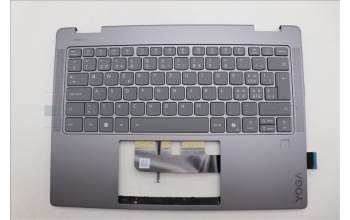 Lenovo 5CB1R61236 C-Cover with keyboard, Switzerland, Luna Grey, FingerPrint, Puresight Logo, UK