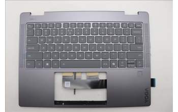 Lenovo 5CB1R61241 C-Cover with keyboard, US English Euro, Luna Grey, FingerPrint, Puresight Logo