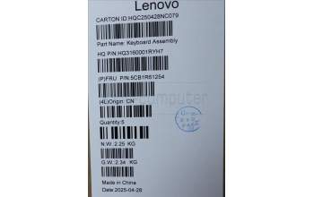 Lenovo 5CB1R61254 C-Cover with keyboard, Italian, Luna Grey, Non_FingerPrint, Puresight Logo