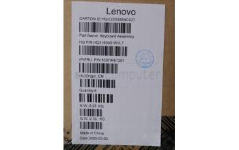 Lenovo 5CB1R61257 C-Cover with keyboard, Hebrew, Luna Grey, Non_FingerPrint, Puresight Logo