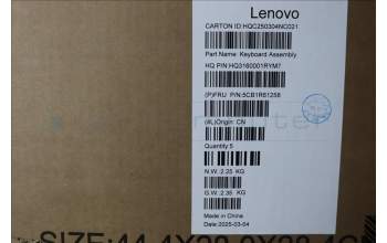 Lenovo 5CB1R61258 C-Cover with keyboard, Greek, Luna Grey, Non_FingerPrint, Puresight Logo