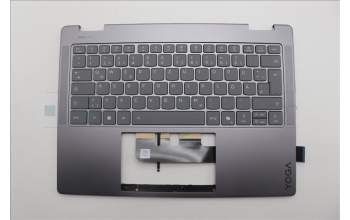 Lenovo 5CB1R61259 C-Cover with keyboard, German, Luna Grey, Non_FingerPrint, Puresight Logo