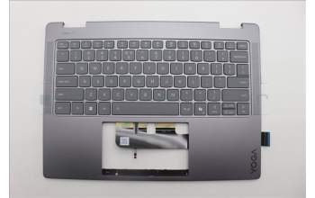 Lenovo 5CB1R61271 C-Cover with keyboard, US English Euro, Luna Grey, Non_FingerPrint, Puresight Logo