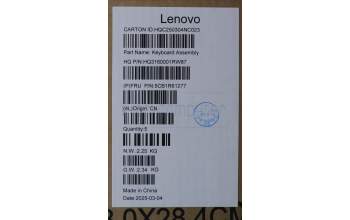 Lenovo 5CB1R61277 C-Cover with keyboard, Arabic, Luna Grey, Non-FingerPrint, Puresight Logo, US