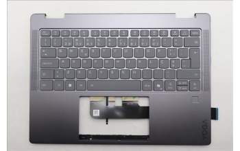 Lenovo 5CB1R61527 C-Cover with keyboard, Portuguese, Luna Grey, FingerPrint, Non-Puresight Logo, UK