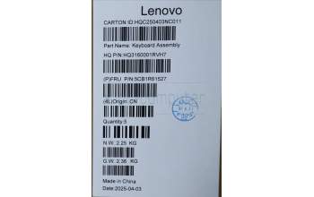 Lenovo 5CB1R61527 C-Cover with keyboard, Portuguese, Luna Grey, FingerPrint, Non-Puresight Logo, UK