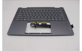 Lenovo 5CB1R61536 C-Cover with keyboard, US English Euro, Luna Grey, FingerPrint, Non-Puresight Logo, US