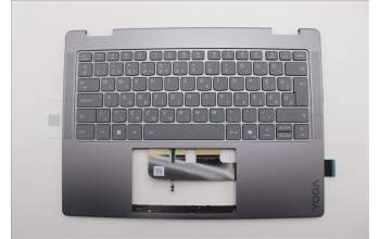 Lenovo 5CB1R61551 C-Cover with keyboard, Hungarian, Luna Grey, Non-FingerPrint, Non-Puresight Logo, UK