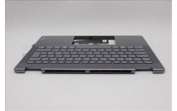 Lenovo 5CB1R61556 C-Cover with keyboard, Norwegian, Luna Grey, Non-FingerPrint, Non-Puresight Logo, UK