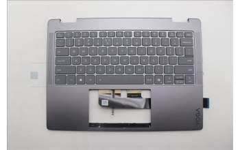 Lenovo 5CB1R61566 C-Cover with keyboard, US English Euro, Luna Grey, Non-FingerPrint, Non-Puresight Logo, US