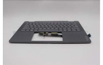 Lenovo 5CB1R61566 C-Cover with keyboard, US English Euro, Luna Grey, Non-FingerPrint, Non-Puresight Logo, US