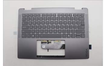Lenovo 5CB1R61567 C-Cover with keyboard, English, Luna Grey, Non-FingerPrint, Non-Puresight Logo, US