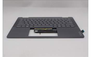 Lenovo 5CB1R61574 C-Cover with keyboard, Ukraine, Luna Grey, Non-FingerPrint, Non-Puresight Logo, US