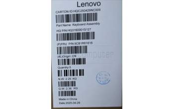 Lenovo 5CB1R61616 C-Cover with keyboard, Norwegian, Seashell, Non-FingerPrint, Non-Puresight Logo, UK