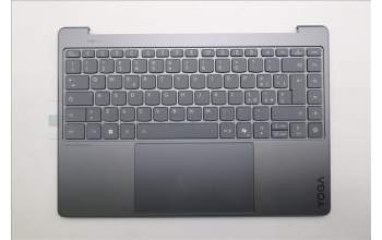 Lenovo 5CB1R61654 C-Cover with keyboard, Italian, Luna Grey, Puresight Logo, Screw, UK
