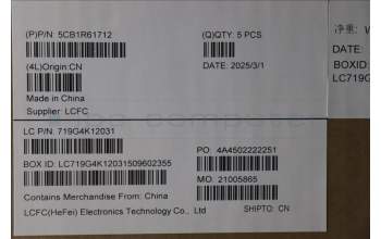 Lenovo 5CB1R61712 C-Cover with keyboard, Hungarian, Cosmic Blue, Puresight Logo, Screw, UK