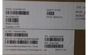 Lenovo 5CB1R61727 C-Cover with keyboard, UK English, Cosmic Blue, Puresight Logo, Screw, UK