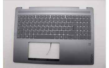 Lenovo 5CB1R68001 C-Cover with keyboard, German, Luna Grey, Puresight Logo, FingerPrint, UK
