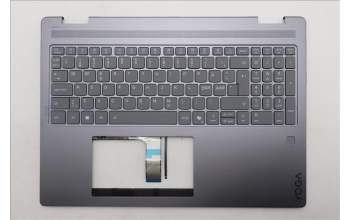 Lenovo 5CB1R68005 C-Cover with keyboard, Norwegian, Luna Grey, Puresight Logo, FingerPrint, UK