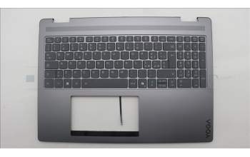 Lenovo 5CB1R68052 C-Cover with keyboard, Italian, Luna Grey, Non-Puresight Logo, Non-FingerPrint, UK