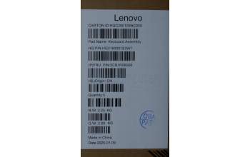Lenovo 5CB1R68068 C-Cover with keyboard, Portuguese, Luna Grey, Non-Puresight Logo, Non-FingerPrint, UK