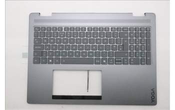 Lenovo 5CB1R68084 C-Cover with keyboard, UK English, Luna Grey, Non-Puresight Logo, Non-FingerPrint, UK
