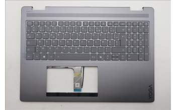 Lenovo 5CB1R68289 C-Cover with keyboard, French, Luna Grey, Puresight Logo, Non-FingerPrint, US