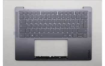 Lenovo 5CB1R68306 C-Cover with keyboard, Italian, Luna Grey, Puresight Logo, UK