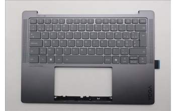 Lenovo 5CB1R68317 C-Cover with keyboard, Belgian, Luna Grey, Puresight Logo, UK