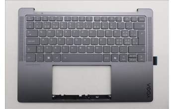 Lenovo 5CB1R68320 C-Cover with keyboard, Switzerland, Luna Grey, Puresight Logo, UK