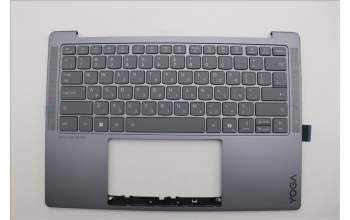 Lenovo 5CB1R68333 C-Cover with keyboard, Hebrew, Luna Grey, Non-Puresight Logo, US