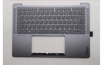Lenovo 5CB1R68343 C-Cover with keyboard, French, Luna Grey, Non-Puresight Logo, US