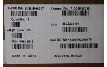 Lenovo 5CB1R68397 C-Cover with keyboard, Italian, Seashell, Puresight Logo, UK