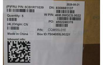 Lenovo 5CB1R71039 C-Cover with keyboard, Russian, Luna Grey, Backlight, US