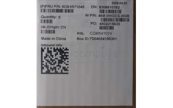 Lenovo 5CB1R71045 C-Cover with keyboard, German, Luna Grey, Backlight, UK