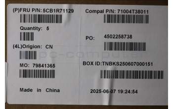 Lenovo 5CB1R71129 C-Cover with keyboard, Portuguese, Luna Grey, UK