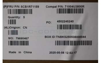 Lenovo 5CB1R71159 C-Cover with keyboard, Spanish, Luna Grey, UK