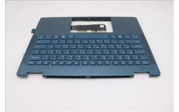 Lenovo 5CB1R71271 C-Cover with keyboard, Greek, Tidal Teal, Non-FingerPrint, Puresight Logo, US