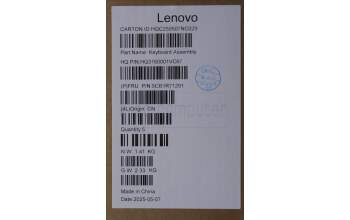Lenovo 5CB1R71291 C-Cover with keyboard, French, Tidal Teal, Non-FingerPrint, Puresight Logo, US