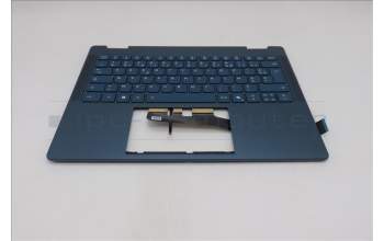Lenovo 5CB1R71291 C-Cover with keyboard, French, Tidal Teal, Non-FingerPrint, Puresight Logo, US