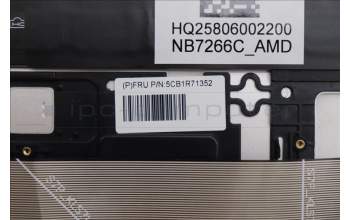 Lenovo 5CB1R71352 C-Cover with keyboard, Greek, Seashell, Non-FingerPrint, Puresight Logo, US