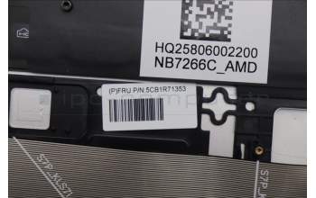 Lenovo 5CB1R71353 C-Cover with keyboard, German, Seashell, Non-FingerPrint, Puresight Logo, UK