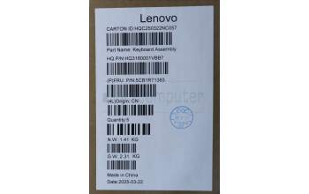Lenovo 5CB1R71383 C-Cover with keyboard, German, Tidal Teal, Non-FingerPrint, Non-Puresight Logo, UK