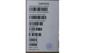 Lenovo 5CB1R83566 C-Cover with keyboard, Arabic, Seashell, Non-FingerPrint, Non-Puresight Logo, US
