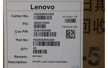 Lenovo 5CB1R83569 Lower Case, 83JR, Seashell