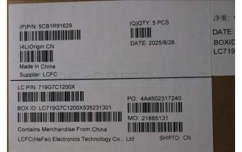 Lenovo 5CB1R91629 C-Cover with keyboard, Portuguese, Luna Grey, UMA, UK