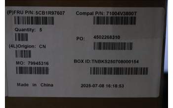 Lenovo 5CB1R97607 C-Cover with keyboard, Portuguese, Tidal Teal, UK