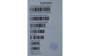 Lenovo 5CB1R98442 C-Cover with keyboard, Spanish, Seashell, FingerPrint, Non-Puresight Logo, UK